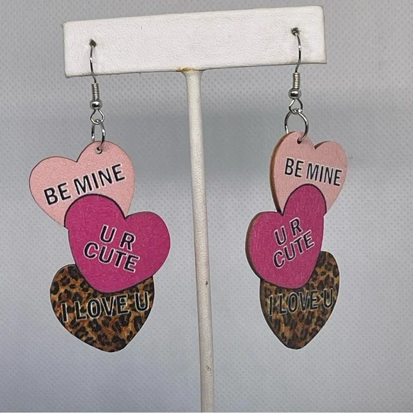 Heart Shaped Statement Earrings - Picture 1 of 9